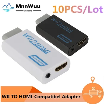 10 TK HD 1080P Wii HDMI-ühilduva Konverteri Adapter Wii2HDMI-ühilduv Converter 3,5 mm Audio-ARVUTI HD-Monitoril