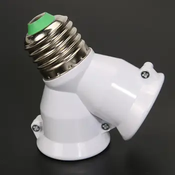 2 In 1 Topelt E27 Pesa Base Pirn Extender Splitter Kontakt Adapter Converter Plug Halogeenlambiga Lamp Omanik Vask