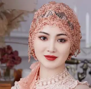 2023 Fashion Muslim Hijab Jersey Müts, Sall Islami Vahetu Salli Rant Turban Lips Peas Wrapid Naiste Aafrika Peapael pool Pulm