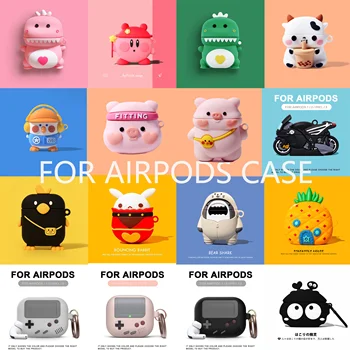 3D Cartoon Draakonid Kõrvaklappide puhul AirPods 3 2 Pro Case TPU Silikoon Cartoon Kaitsva Traadita Airpods Kate Tarvikud