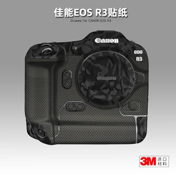 3M carbon fiber Decal kleebis kaitsekile kogu Canon EOS R3 kaamera kere nahk Mantel Wrap Kaas Anti-scratch Juhul