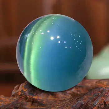 40mm Blue Cat ' s-eye Opaal, Looduslik Kvarts Kristall Tervendav Kivi Palli Kera Decor