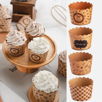 50 Tk Muffin Cupcake Paberi Cups Wrapper Mini Magustoit Cupcake Vooderdus Küpsetamine Tassi Komplekt Sünnipäev, Pulm Kook Hallituse Pool Tarvikud