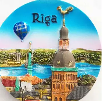 Balti riikide, Põhjamaade ja läti pealinnas Riias 3D külmkapimagneteid Reisida, Suveniire, Külmik