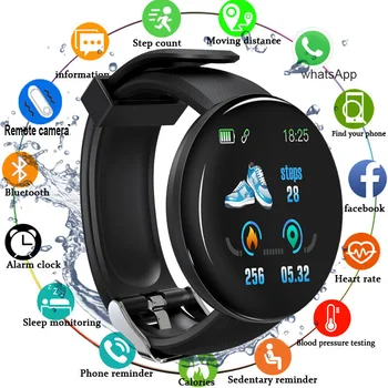 D18 Smart Watch Mehed Naised Smartwatch vererõhk Veekindel Digitaalne Kellade tervisespordi-Tracker Vaata apple watch band