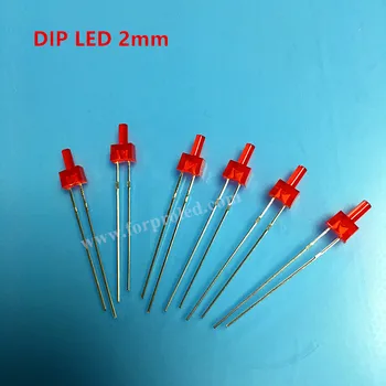 DIP LED Lamp pikad jalad Tower pakett, Punane või Roheline 2mm flat top led Hajutatud 1.8-2.4 V 1000PCS/palju