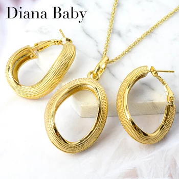 Diana Baby Ehtekomplekt Vask, Kullatud Kõrvarõngad Sõltumatu Kaelakee Naiste Sooja Müüa Pulmapidu Kingitus Klassikaline Trendikas