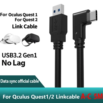 Eest Oculus Quest 2 Küünarnuki 60W PD 5Gbps Kiire Laadimine USB-3.2 Gen1 Tüüp-C andmeedastus Juhe 3m/4m/5m Link Kaabel VR Tarvikud