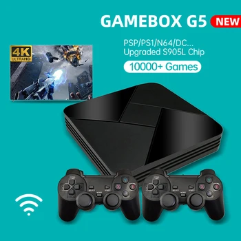 G5 S905L Mäng Kasti 10000+ Mängud WiFi Retro TV Box Video Mängu Mängija 4K HD Super Konsooli X Emulaator PS1/N64/DC
