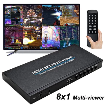 HD 4K HDMI Multiviewer 8x1 1080p Quad Ekraan Multi Viewer 4 6 8 Display 1 TV Õmblusteta Lüliti PS4 DVD Kaamera ARVUTI Monitor