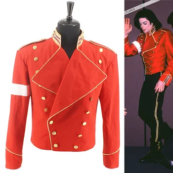 Harv MJ Michael Jackson Punane & Must Sõjalise Inglismaa Stiil Mitteametlik Lahe Jope Ülerõivad