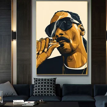Hip-Hop Snoop Dogg Laulja Star Räppar Plakatid Seina Art Pilte Dekoratiivsed Print Lõuend Maalid elutuba Home Decor