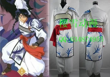Jaapani Pikk seeria Anime Inuyasha Bankotsu cosplay kostüüm Valge kimono kleit Täiskasvanud mehed Halloween Pool