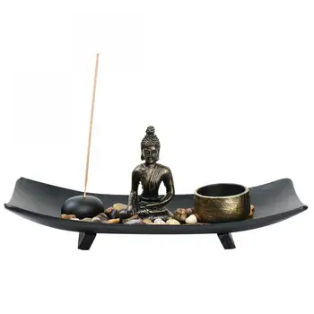 Laua Kujukeste Miniatuuri Buddha Zen Aed Vintage Viiruk Põleti Meditatsiooni Lõõgastuda Viiruk Kinni Omanikule Home Decor Kingitus