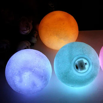 Led Laste Night Light Valgustus Mänguasi Lamp Silikoon 3D Kuu Helendav Mänguasi Lastele Multifilmide Led Öösel Taevas Öösel Tuled
