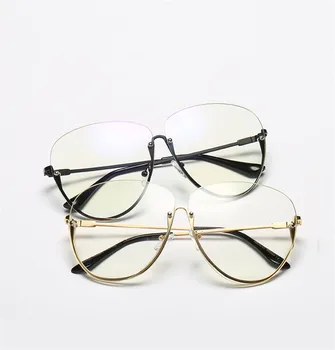 Mood Lugemise Prillid Semi-Rimless Raami UV400 Selge Objektiiv Liiga Vintage Prillide Armacoes De Oculos Metallist Naistele