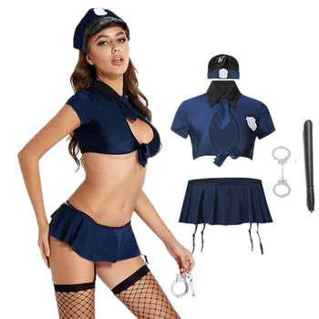 Naiste Seksikas Pesu Politsei Kostüüm Eksootiliste Policewomen Rolli Varustus Sobiks Naine Cop Ohvitser Cosplay Ühtne Kostüüm