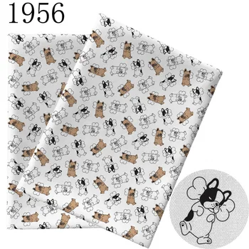 Pool õue 45X145cm shopping bag fabric koer Prindi Polüester-puuvill DIY Materjali Padi Müts diivan kird mask Käsitöö 1956