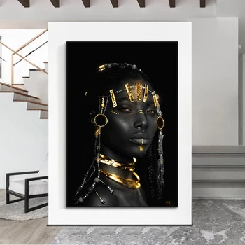 Primitiivsete Hõimude Naiste Kunsti Pildi Printimine Lõuendile Maali Must Naiste Plakat Moodsa Kunsti Seina Maalid Elutuba Home Decor