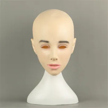 Realistlik Sexy Lady Naiste Mask Lateksist Päikesekaitse Näole Mask Naiste Nahk Masquerade Mask Transseksuaalide Pool Kaetud Mask Rolli Mängida