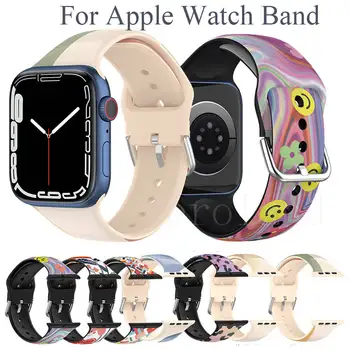 Rihm Apple Watch band 45MM 41MM 38mm 42mm 44mm 40mm Sport Silikoon käevõru Iwatch Series 7 6 5 4 3 SE Käepaela kinnitamine