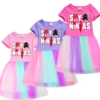 SPIOON NINJA Suvine Kleit Tüdruk Cotton Fashion Spring 3D Mängude põlvikud Beebi Tüdrukute Riided Teismeline Printsess Kostüüm