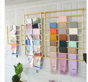 Sall riiul sall ekraan riiul seina-rõivapood ripub sall riie rätik ekraan ladustamise riiul