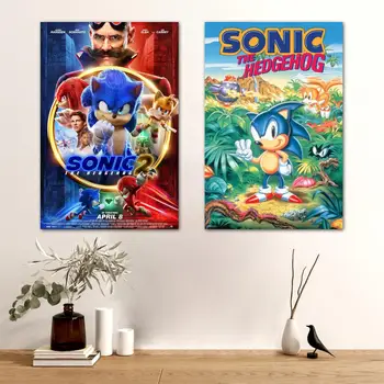 Sonic Vägivalla Plakat, Kõrge Kvaliteediga Seina Art Lõuend Plakatid Teenetemärgi Kunsti Personaliseeritud Kingitus Moodne Perekond magamistuba Maali