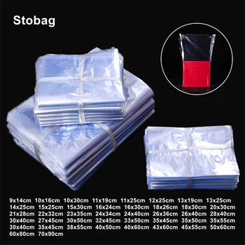 StoBag PVC Heat Shrink Film Läbipaistev Sinine Wrap Ladustamise Kotid, Kingad Seep Kingitus Plastikust Polü Selge Tolmukindel Kodu Kott