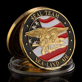 Sõjalise Mündi Pitsat Meeskond Suveniiride Osakonna Mereväe Laekuva Kingitus Kogumise Kunst kullatud USA Sõjalise Mündi