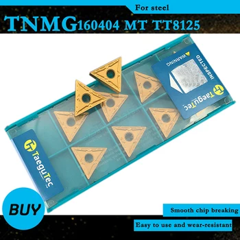 TNMG160404 MT TT8125 Kõrge Kvaliteedi Karbiid Lisab CNC Treipingi Vahendid Terasest Osad TNMG 160404 Välise Toite Vahend MTJNR MTEEN