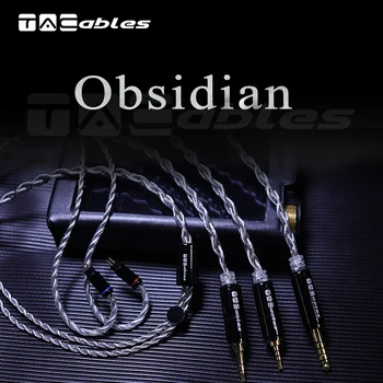 Tacable Obsidian Black Litz 5N Occ & Litz hõbetatud 5N Occ 4.4 2.5 0.78 MMCX Uuendada Kõrvaklapid Kaabel Diy Hifi