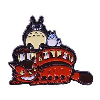 Totoro kass bussi emailiga pin-Studio Ghibli ja Miyazaki anime fännid kunsti kingitus