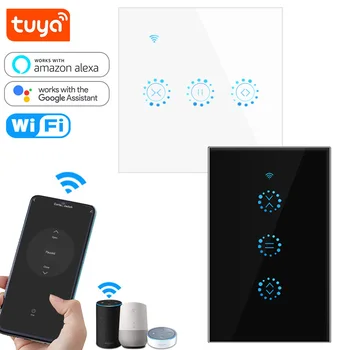 Tuya WiFi Smart Lüliti Kardin rullkardinate Elektrimootoriga Smart Touch Wall Lüliti hääljuhtimine koos Alexa Google Kodu
