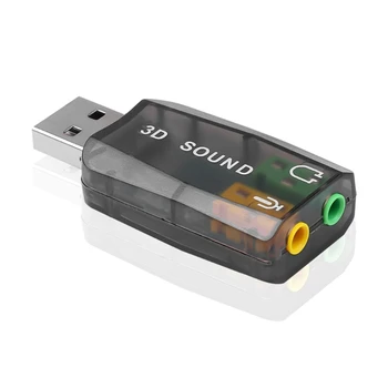 USB ja 3,5 mm Jack Audio Adapter USB 2.0 Aux Mic Kõrvaklappide Väline 3D helikaart CM108 Chip PC PS4 PS5