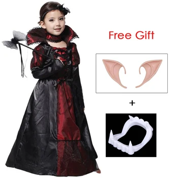Umorden Pool Halloween Lapsed Lapsed Tüdrukud Vampiiritapja Kostüümid Fantasia Printsess Vampiress Cosplay Kostüüm Pikk Kleit Tüdruk