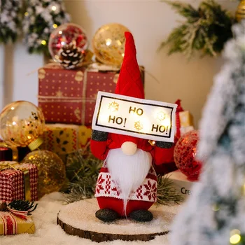 Uus Mood Jõulud Gnome Ornament Süttib Skandinaavia Nisse Nukk Teretulnud Märk Kodu Hot Müük