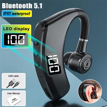 V9 Traadita Bluetooth-Kõrva Konks Kõrvaklapid Mikrofoniga Nutitelefonide Äri Käed-vaba Sport Veekindel in-ear Headset