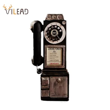 VILEAD 30cm Vaik Retro Telefoni Kujukeste Vana Määrdunud Käsitöö ja Vintage Home Decor Kaunistused Loov Euroopa Käsitöö Tarvikud