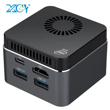 XCY Kaasaskantav Mini PC Intel Celeron N4100 Quad-Südamikud 4GB LPDDR4 128GB M. 2 SSD 2.4 G/5.0 G Wi-Fi Bluetooth 4.2 4K Windowsi 10