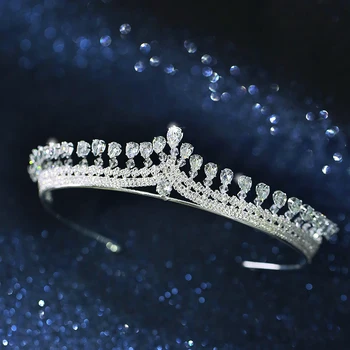 peen Tsirkoon Crown temperament luksus elegantne Pruut tiara y tocados para novia