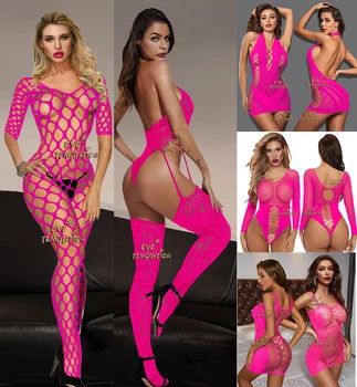 pluss suurus erootiline seksikas naistepesu LBabydoll perforate Aluspesu nightgowns õla Nightgowns Kostüümid kleit roosa porno sex täiskasvanud